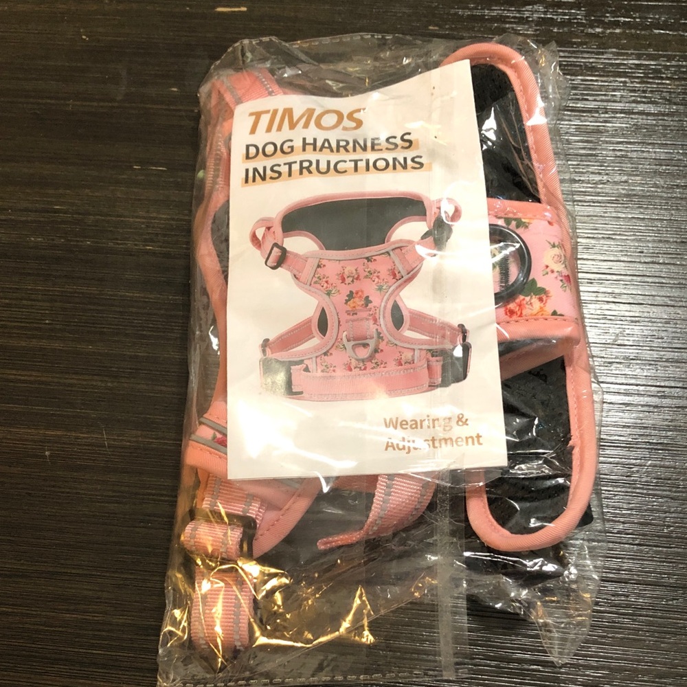 Pink Floral Dog Harness